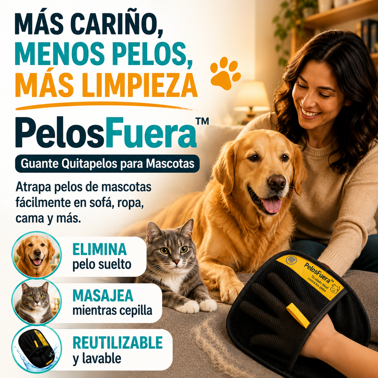 PelosFuera™ | Guante para Mascotas y Hogar